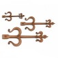 Fleur De Lis Decorative Hinge MDF Wood Shape