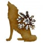 Howling Wolf - MDF Christmas Floral Wood Shape