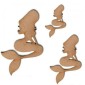 Mermaid MDF Wood Shape - Style 2