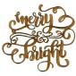 Merry & Bright - Decorative MDF Wood Words