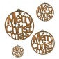 Merry Christmas Bauble - Decorative MDF Wood Words