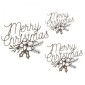 Elegant Merry Christmas with Florals - MDF Wood Shape