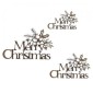 Classic Merry Christmas with Florals - MDF Wood Shape