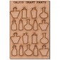 Sheet of Mini MDF Wood Apothecary Bottles