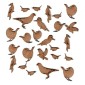 Sheet of Mini MDF Wood Birds - Garden Birds