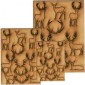 Sheet of Mini Deer & Antlers - MDF Wood Animal Shapes - Style 2