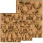 Sheet of Mini Deer & Antlers - MDF Wood Animal Shapes - Style 3