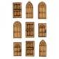 Sheet of Mini MDF Door Wood Shapes