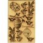 Sheet of Mini MDF Bees & Beehives