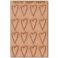 Primitive Heart Shape - Mini MDF Wood Plaques