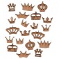 Sheet of Mini MDF Wood Crowns - Style 1