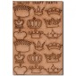 Sheet of Mini MDF Wood Crowns - Style 2