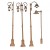 Sheet of Mini MDF Wood Lamp Posts - Style 1