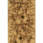 Sheet of Mini Valentine MDF Wood Shapes - Style 2