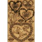 Sheet of Mini Valentine MDF Wood Shapes - Style 3