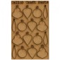 Sheet of Mini MDF Christmas Wood Shapes - Plain Baubles