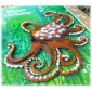 Octopus with Curled Tentacles - MDF Wood Shape