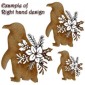 Penguin - MDF Christmas Floral Wood Shape