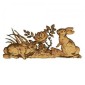 Playful Rabbits & Rose Scene MDF Wood Shape