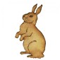 Alert Rabbit MDF Wood Shape