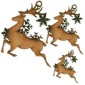 Leaping Reindeer & Snowflakes - MDF Wood Shape