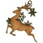 Leaping Reindeer & Snowflakes - MDF Wood Shape