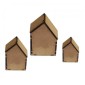 Block Style MDF House Kit - Short with Wonky Roof