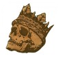 Skull wearing Crown MDF Wood Shape