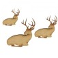 Resting Stag MDF Wood Deer Shape Style 14