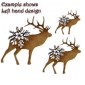 Bellowing Stag - MDF Christmas Floral Wood Shape