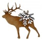 Bellowing Stag - MDF Christmas Floral Wood Shape