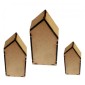 Block Style MDF House Kit - Tall with Wonky Roof