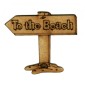 To The Beach Signpost - MDF Wood Shape