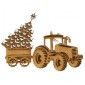 Tractor Trailer & Christmas Tree - MDF Wood Shape