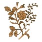 Wild Rose & Maidenhair Fern Sprig MDF Wood Shape