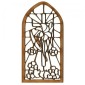 Stained Glass Floral Arched Window - MDF Wood Shape