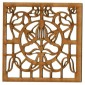 Stained Glass Floral Square Window - MDF Wood Shape