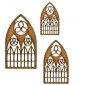 Stone Mullion Gothic Arch Window - MDF Wood Shape