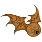 Flying Eyeball with Bat Wings Style 2  - MDF Wood Shape