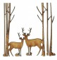 Winter Deer Scene Style 6 - MDF Wood Shape