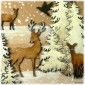 Winter Fir Trees, Deer & Bird Scene - MDF Wood Shape