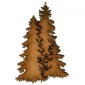 Tall Trio of Winter Fir Trees - MDF Wood Shape