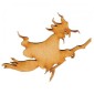 Witch on Broomstick MDF Wood Shape - Style 1