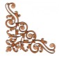 Baroque Flourish MDF Wood Corner Embellishment - Style 19