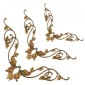 Leafy Vine MDF Wood Corner Embellishment - Style 37