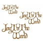 Joy To The World - Wood Words in Christmas Card Font