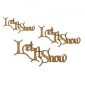 Let It Snow - Wood Words in Christmas Card Font