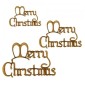 Merry Christmas - Wood Words in Christmas Card Font