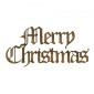 Merry Christmas - Wood Words in Olde English Font