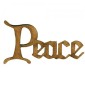 Peace - Wood Word in Christmas Card Font